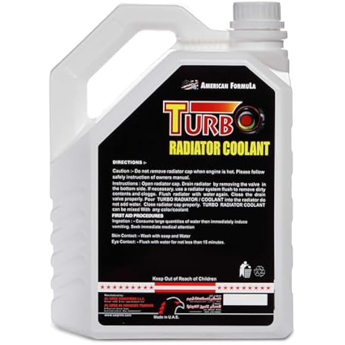 Turbo RADIATOR COOLANT RED  HIGH-PERFORMANCE ENGINE COOLING LIQUID | ADVANCED HEAT CONTROL | ANTI-CORROSION FORMULA | READY TO USE | 4 LITERS - Image 2